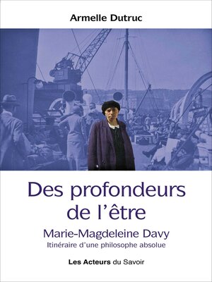 cover image of Des profondeurs de l'être